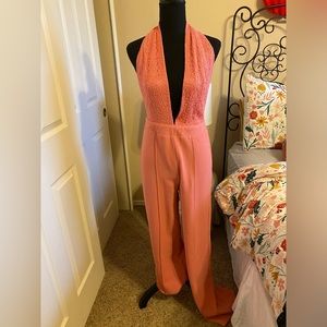 Lulu's Pink Halter Jumpsuit